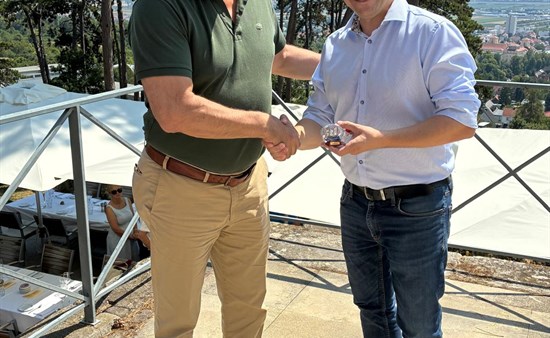 Präsident-Elect Stavros Konas und Präsident Lutz Hellmichmich